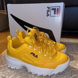 FILA Disruptor II Premium Yellow, White & Black